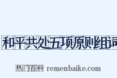 和平共处五项原则组词是什么意思的图片